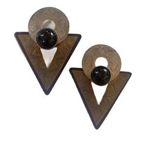 Art Deco Geometric Earrings (pierced)